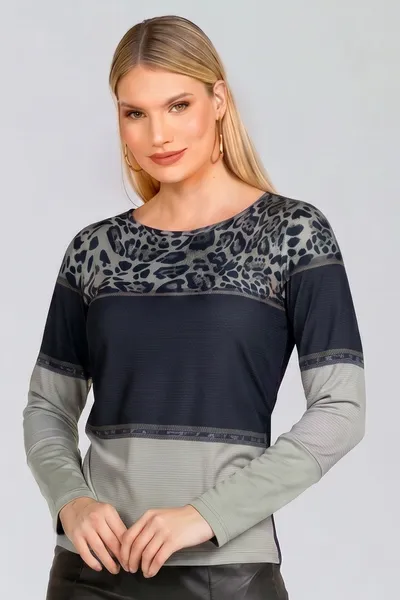 BLUSA MALHA CREPONADA CAQUI MIRA VEST