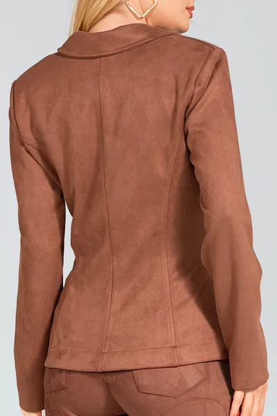 CASACO SUEDE MARROM MIRA VEST