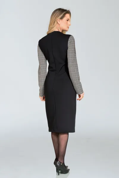 VESTIDO CHANEL MALHA OFF/PRETO MIRA VEST