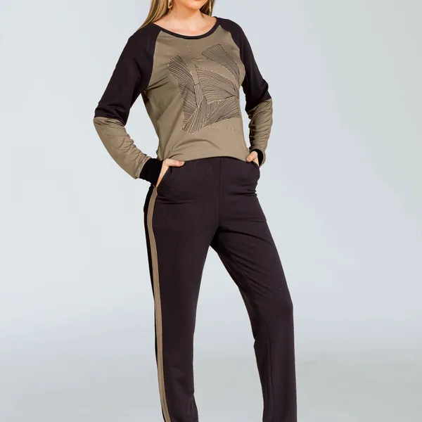 CONJUNTO MOLETINHO COM GLITTER PRETO MIRA VEST