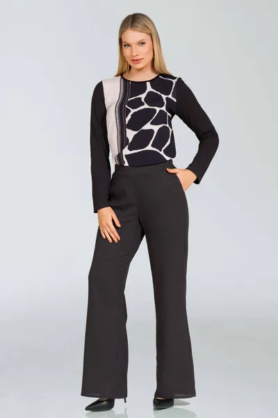 BLUSA PLANO FLUIDO PRETO MIRA VEST
