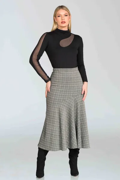 SAIA MIDI JACQUARD OFF WHITE MIRA VEST