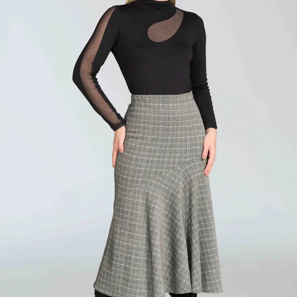 SAIA MIDI JACQUARD OFF WHITE MIRA VEST