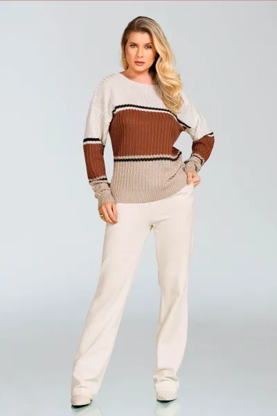 BLUSA TRICÔ CARAMELO/BEGE MIRA VEST BLUSA TRICÔ CARAMELO/BEGE MIRA VEST