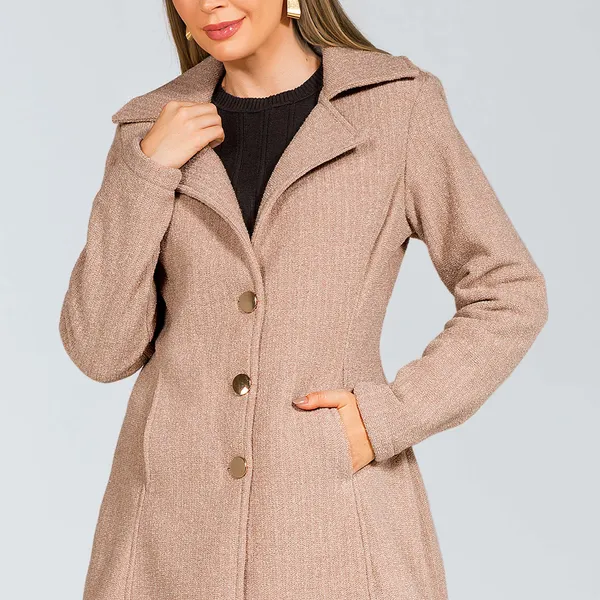 CASACO TWEED BEGE MIRA VEST