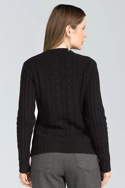 BLUSA TRICÔ COM GOLA PRETO MIRA VEST BLUSA TRICÔ COM GOLA PRETO MIRA VEST