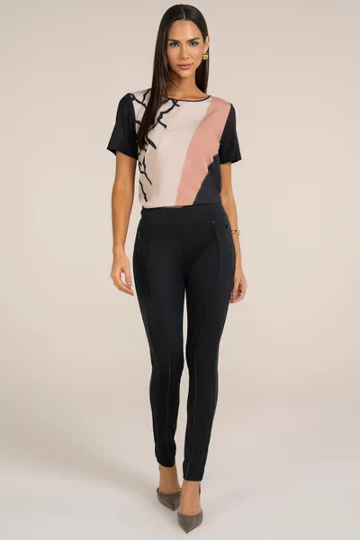 CALÇA MONTARIA COM DETALHE EM ZÍPER PRETO MIRA VES CALÇA MONTARIA COM DETALHE EM ZÍPER PRETO MIRA VES
