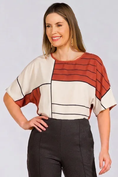 BLUSA PLANO FLUIDO AVELÃ MIRA VEST