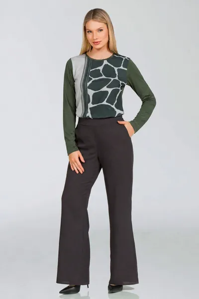BLUSA PLANO FLUIDO OLIVA MIRA VEST