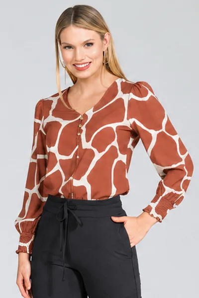 BLUSA PLANO FLUIDO MOUSSE  MIRA VEST