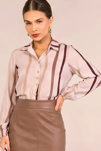 CAMISA PLANO FLUIDO AVEIA  MIRA VEST