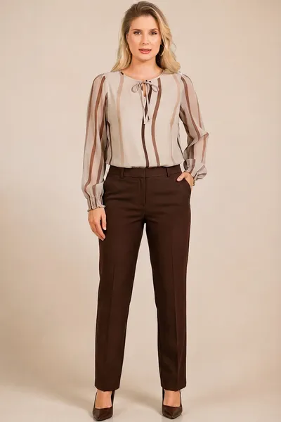 BLUSA PLANO FLUIDO COM TRANSPARÊNCIA AVEIA MIRA VEST