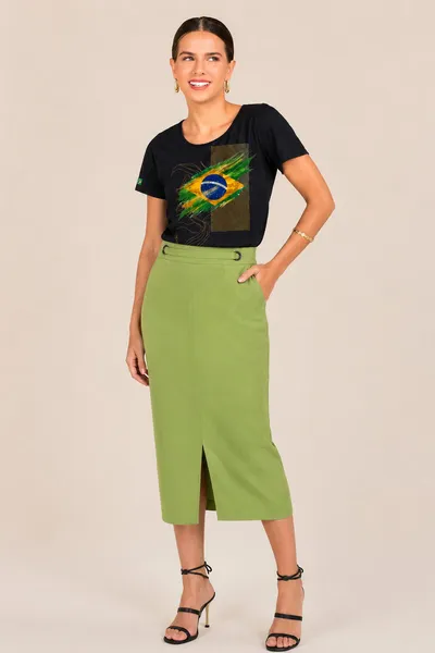 SAIA COM CINTO FIXO VERDE MIRA VEST