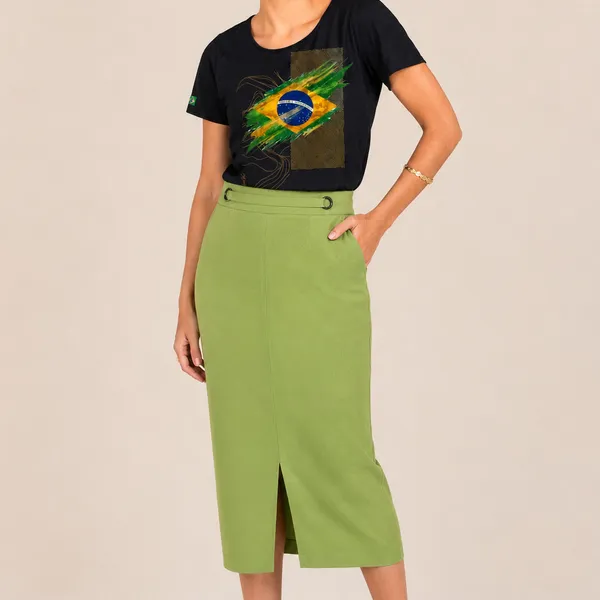 SAIA COM CINTO FIXO VERDE MIRA VEST