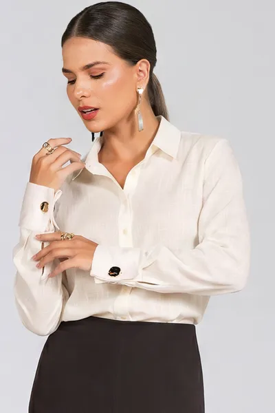 CAMISA VISCOLINHO OFF WHITE MIRA VEST