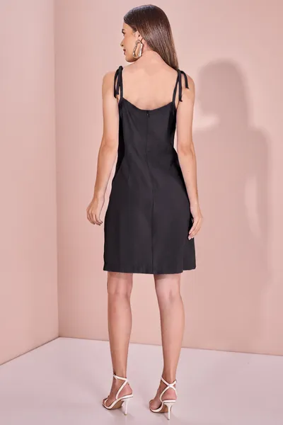 VESTIDO EM ALFAIATARIA CURTO RINA PRETO MIRA VEST