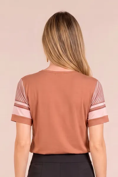 BLUSA CREPONADA COM VISCOLYCRA MOUSSE MIRA VEST