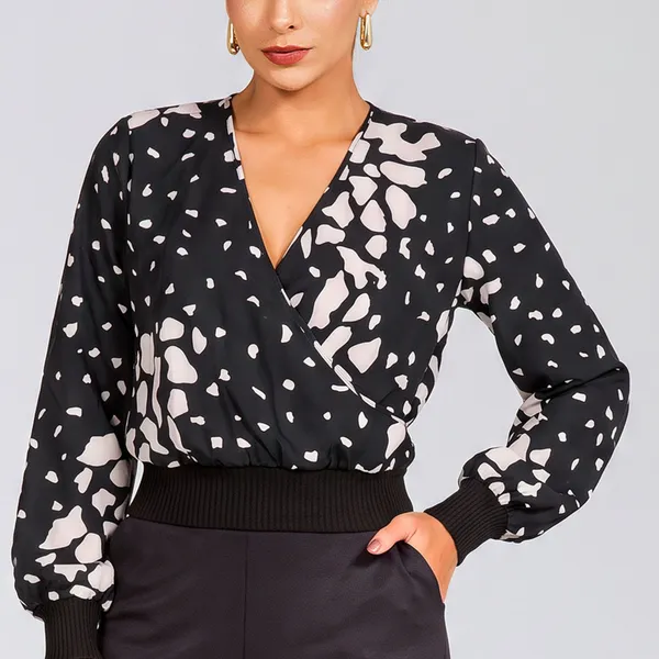 BLUSA MARILIA PRETO/GELO