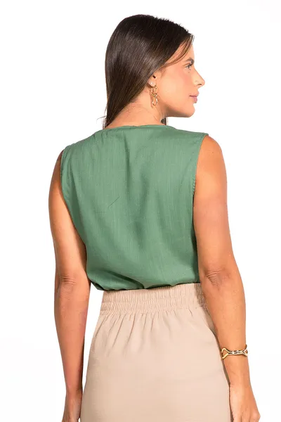 BLUSA VISCOLINHO VERDE MIRA VEST