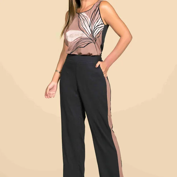 CONJUNTO VISCOLINHO PRETO MIRA VEST