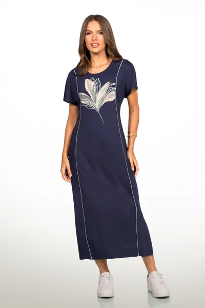 VESTIDO VISCOLYCRA MIDI MARINHO MIRA VEST