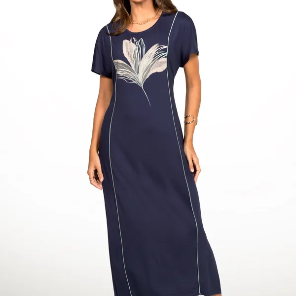 VESTIDO VISCOLYCRA MIDI MARINHO MIRA VEST