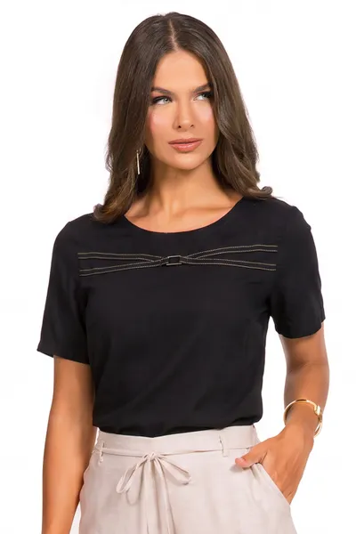 BLUSA VISCOLINHO PRETO MIRA VEST