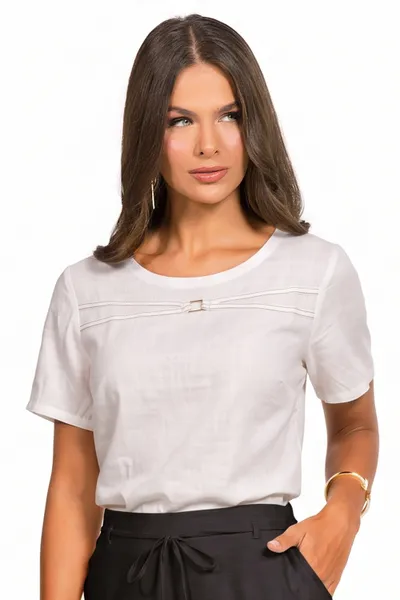 BLUSA VISCOLINHO OFF WHITE MIRA VEST