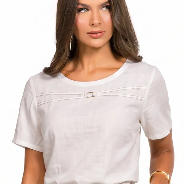 BLUSA VISCOLINHO OFF WHITE MIRA VEST