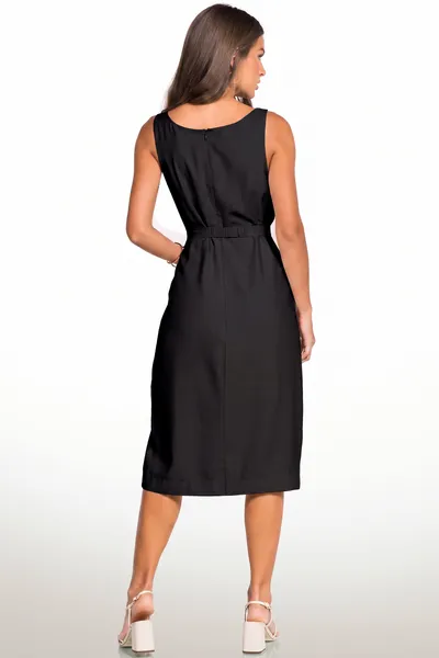 VESTIDO ALFAIATARIA DE VISCOSE COM CINTO PRETO MIRA VEST