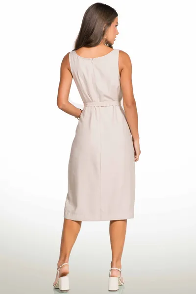 VESTIDO ALFAIATARIA DE VISCOSE COM CINTO GELO MIRA VEST