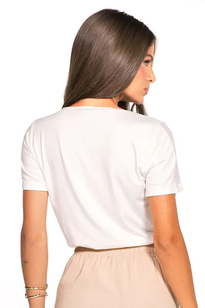 T-SHIRT VISCOLYCRA BORDADA OFF WHITE MIRA VEST
