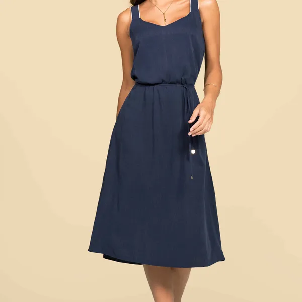 VESTIDO LIOCEL COM VISCOSE COM CINTO MARINHO MIRA VEST