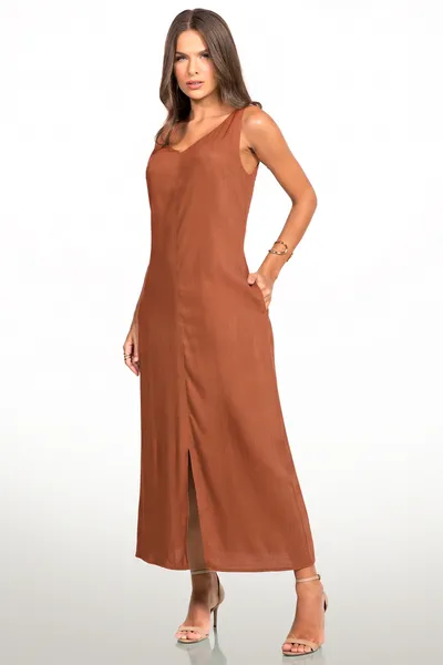 VESTIDO VISCOLINHO LONGUETE MOUSSE MIRA VEST