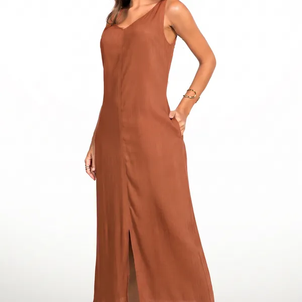VESTIDO VISCOLINHO LONGUETE MOUSSE MIRA VEST