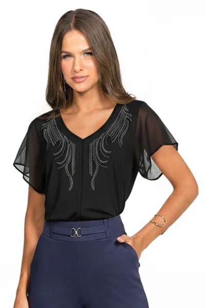 BLUSA VISCOLYCRA PRETO MIRA VEST