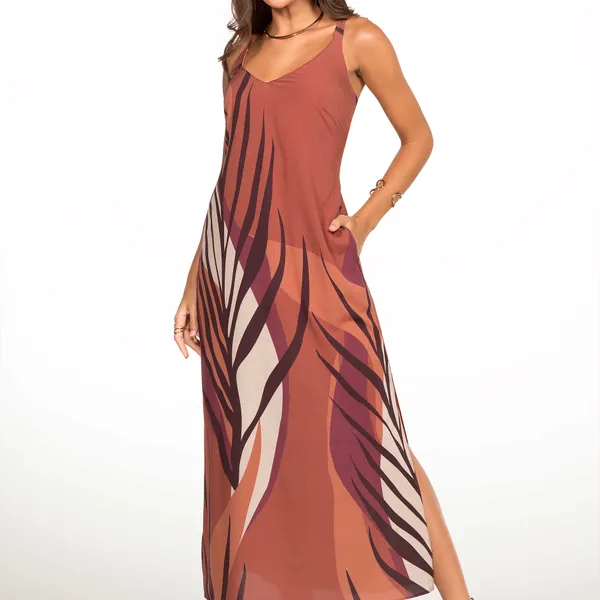 VESTIDO PLANO FLUIDO LONGUETE PITANGA MIRA VEST