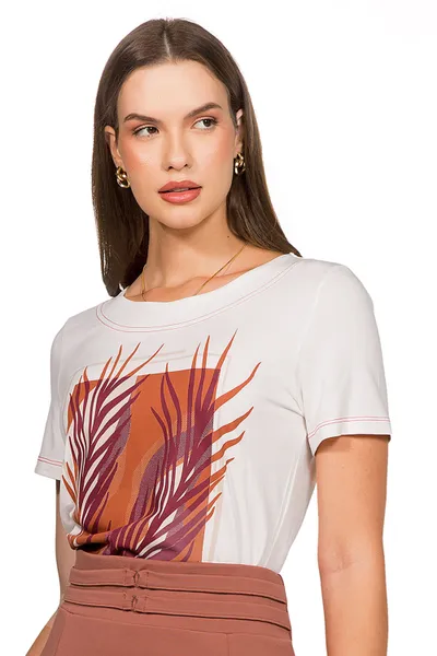 T-SHIRT VISCOLYCRA OFF WHITE MIRA VEST