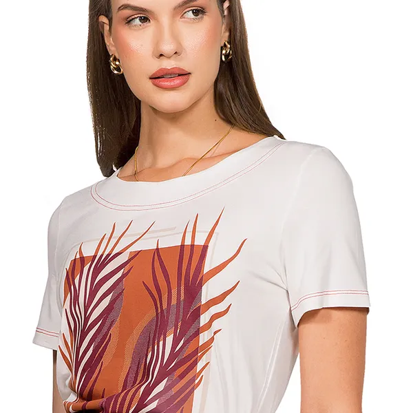 T-SHIRT VISCOLYCRA OFF WHITE MIRA VEST