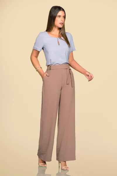 BLUSA CREPE FLUIDO AZUL BEBÊ MIRA VEST