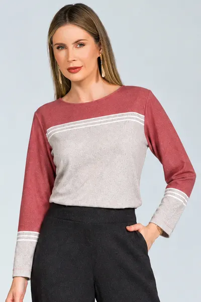 BLUSA MANGAS COMPRIDAS DECOTE ARREDONDADO FIGO MIR
