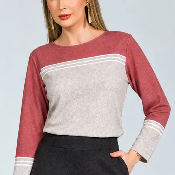 BLUSA MANGAS COMPRIDAS DECOTE ARREDONDADO FIGO MIR