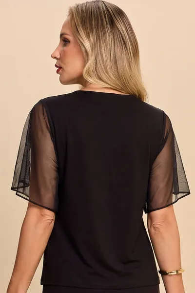 BLUSA VISCOLYCRA COM GLITTER PRETO MIRA VEST