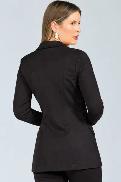 BLAZER PONTO ROMA PRETO MIRA VEST BLAZER PONTO ROMA PRETO MIRA VEST