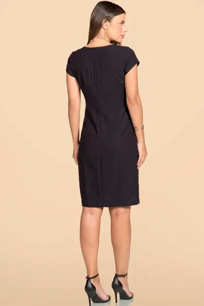 VESTIDO CREPE PRETO MIRA VEST