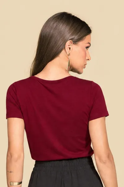 T-SHIRT VISCOLYCRA FOIL BURGUNDY  MIRA VEST