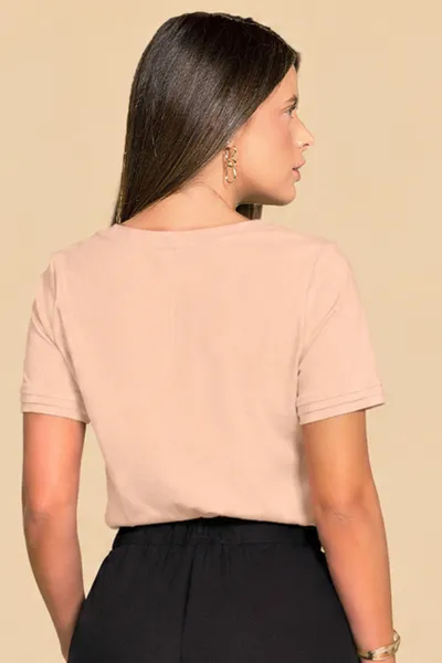 BLUSA CREPE FLUIDO NUDE MIRA VEST BLUSA CREPE FLUIDO NUDE MIRA VEST
