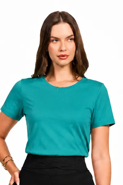 T-SHIRT EM VISCOLYCRA VERDE MIRA VEST