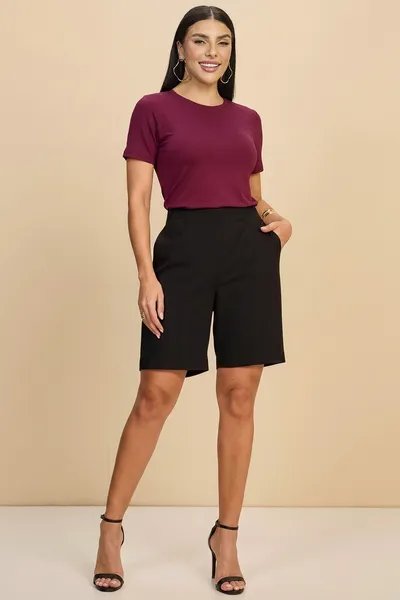 T-SHIRT EM VISCOLYCRA BORDO MIRA VEST T-SHIRT EM VISCOLYCRA BORDO MIRA VEST