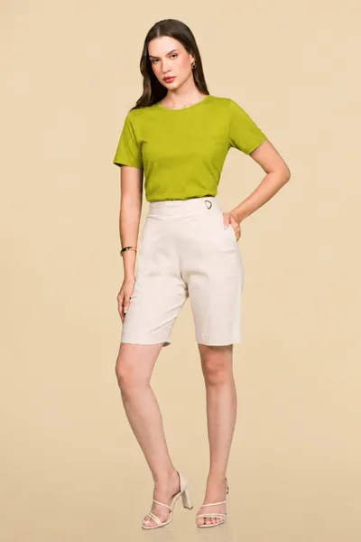 T-SHIRT EM VISCOLYCRA PISTACHE MIRA VEST